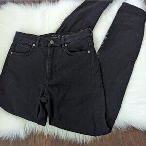 COS black jeans skinny leg mid rise ankle length size 27